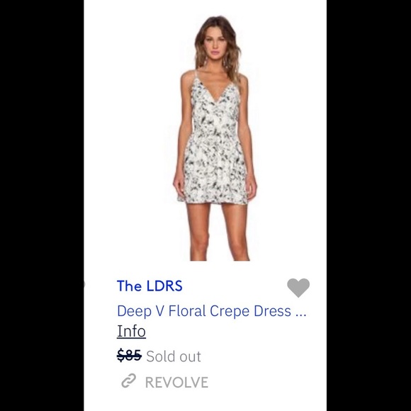 The Ldrs Deep V Floral Crepe Dress - Picture 6 of 6